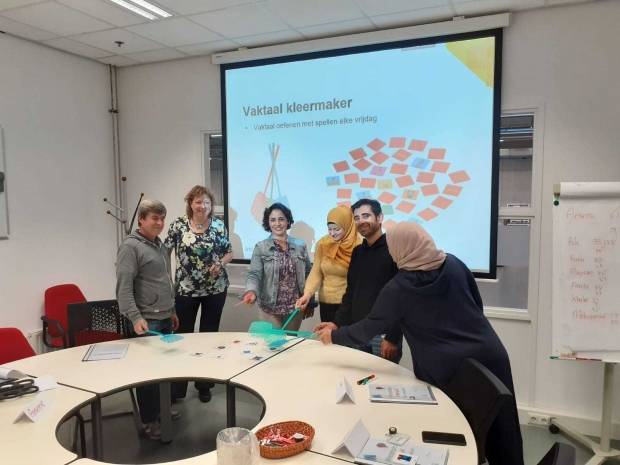 Deelnemers aan de cursus vaktaal kleermaker